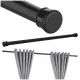 Tija de duș extensibilă Gold Start neagră 160–300 cm