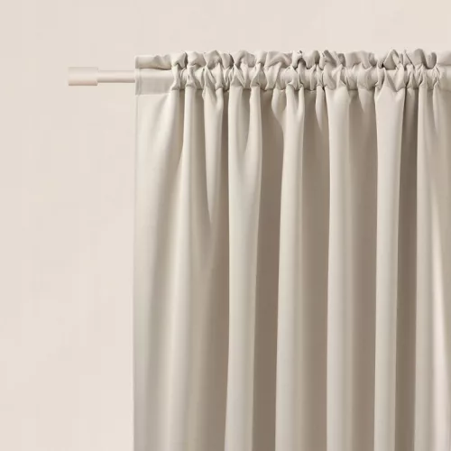 Perdea opacă de culoare bej deschis ROOM99 Laurel 180 × 280 cm