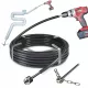 Curatator rotativ de scurgere TURBOSAN 40, 10 m, 2 capete pentru tevi 40-75 mm