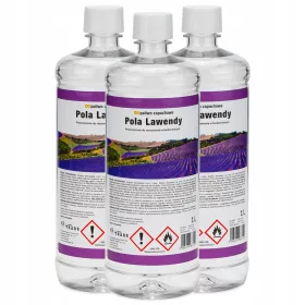   Biocombustibil parfumat 3 L Câmpuri de lavandă pentru bio-șemineu – bioetanol ecologic, sigur, flacără galben-portocalie, aromă relaxantă de lavandă