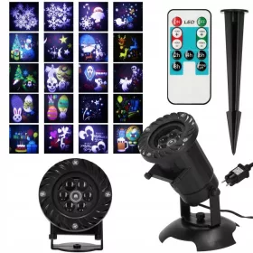   Proiector LED de sărbătoare Springos CL4052 cu 20 de motive