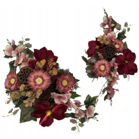 Compoziție florală funerară K/01 cu ghiveci și buchet