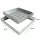 Trapa de inspecție din aluminiu sub pavaj 400 × 400 × 60 mm, deschidere 340 × 340 mm