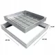 Trapa de inspecție din aluminiu sub pavaj 400 × 400 × 60 mm, deschidere 340 × 340 mm