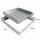 Trapă de inspecție din aluminiu sub pavaj 400 × 400 × 80 mm, deschidere 340 × 340 mm