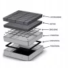 Trapă de inspecție din aluminiu sub pavaj 400 × 400 × 80 mm, deschidere 340 × 340 mm