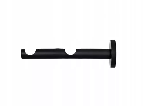 Galerie dublă din metal 220 cm negru mat