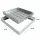 Trapă de inspecție din aluminiu pentru pavaj 600 × 600 × 80 mm, deschidere liberă 540 × 540 mm