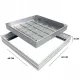 Trapă de inspecție din aluminiu pentru pavaj 600 × 600 × 80 mm, deschidere liberă 540 × 540 mm