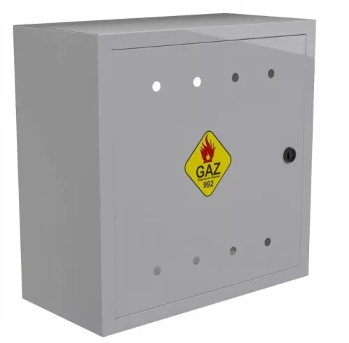Dulap gaz gri Instal-home 500 × 500 × 250 mm cu perete din spate detașabil