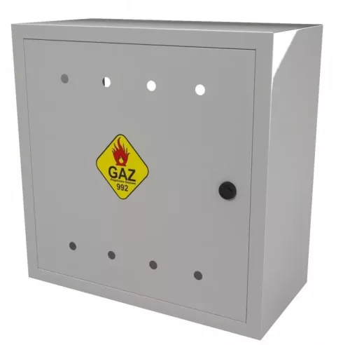 Dulap gaz gri Instal-home 500 × 500 × 250 mm cu perete din spate detașabil