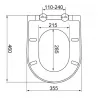 Scaun WC Mareani SEMTO alb 46 × 36 cm din duroplast