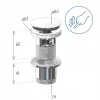 Lira 496114 priză click-clack cromată cu preaplin, 1 1/4″