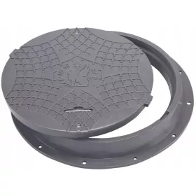   Trapa de inspecție gri BabylonPlast A15B6080S1 cu cadru, capac 600 mm, A15