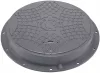 Trapa de inspecție gri BabylonPlast A15B6080S1 cu cadru, capac 600 mm, A15