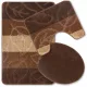 Set de baie din trei piese Decorator Home Leaves maro