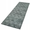 Covor verde geometric e-floor EF0435 80 × 300 cm