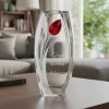 Vaza de sticla ePrezenty Tulipan 32 cm cu cristal si gravura