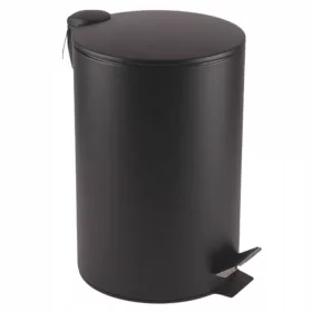 BORG Hygiene 003045 Coș negru cu pedală 12 l