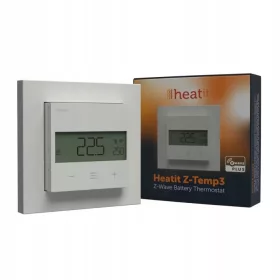 Termostat wireless Heatit Z-Temp3 Z-Wave alb