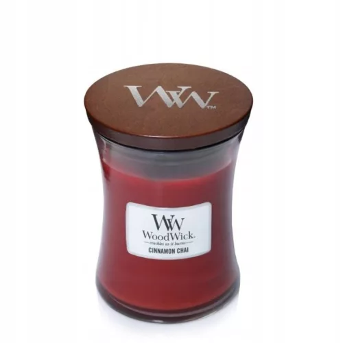 Lumânare parfumată WoodWick Cinnamon Chai 275 g