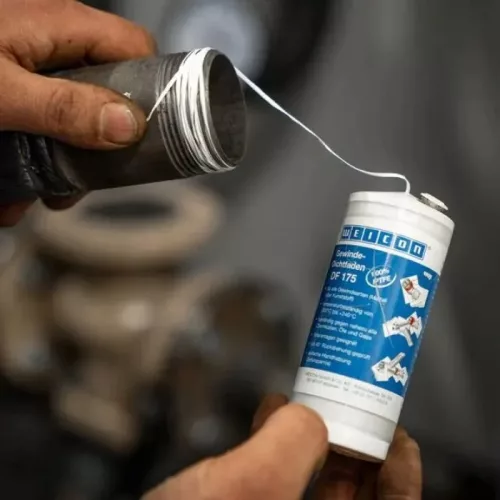 Filet de etanșare WEICON DF 175 din PTFE 175 m pentru filete metalice și plastice
