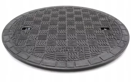 Capac BabylonPlast A15 pentru teava ondulata 600 mm, negru, diametru exterior 720 mm