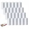Set de 24 lumânări cilindrice albe Bispol 10 cm
