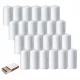 Set de 24 lumânări cilindrice albe Bispol 10 cm