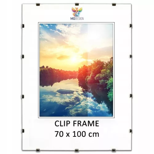 Set de 3 rame antirame 70 × 100 cm cu plexiglas și placă HDF