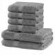 Set de 6 prosoape de bumbac Restilo Marina, gri