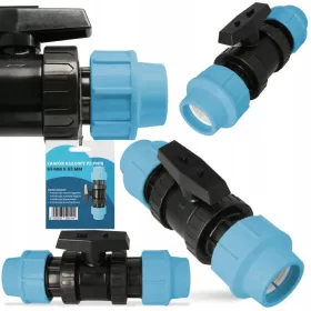 Supapă cu bilă TRCR pentru țeavă PE 63 × 63 mm, PN16