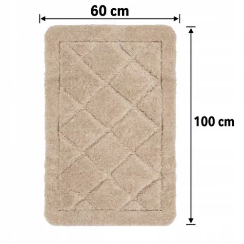 Covoraș de baie antiderapant bej 60 × 100 cm