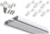 Șină de tavan dublă 250 cm, aluminiu alb