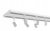 Șină de tavan dublă 250 cm, aluminiu alb