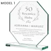 Statuetă de sticlă personalizată pentru aniversare 20 × 20 cm
