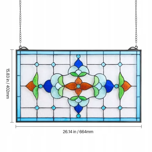 Panou vitraliu suspendat Vevor NC-SG03 66,4 × 40,2 cm