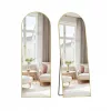 Oglindă cu arc Songmics 160 × 50 cm auriu pal
