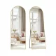 Oglindă cu arc Songmics 160 × 50 cm auriu pal