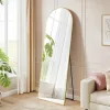 Oglindă cu arc Songmics 160 × 50 cm auriu pal