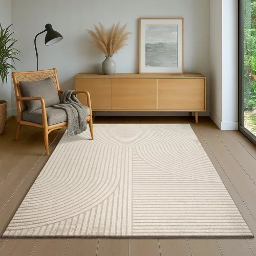 Covor bej the carpet Everest 140 × 200 cm cu model 3D