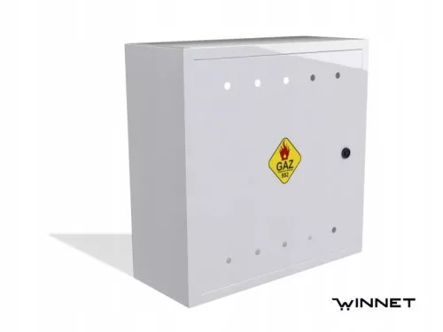 Dulap gaz alb Instal-home 600 × 600 × 250 mm fara perete din spate, cu cheie