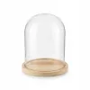Cupolă decorativă bej AURA cu capac de sticlă, 30 cm