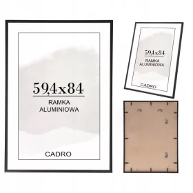 Cadru din aluminiu negru Cadro A1 59,4 × 84 cm