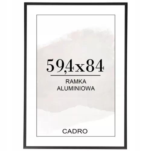 Cadru din aluminiu negru Cadro A1 59,4 × 84 cm