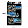 Placă de călătorie TRAVELS pentru magneți 74 × 49 cm