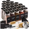 Koanni MX207 – 24 borcane din sticlă pentru condimente, 120 ml