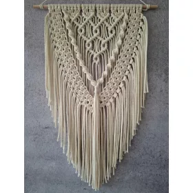 Macrame MK-4 montat pe perete din snur de bumbac 40 × 60 cm