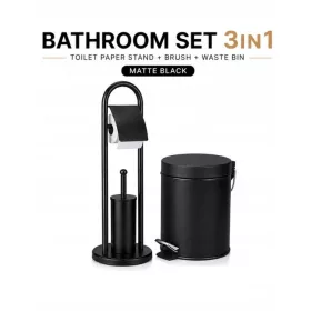 Set de toaletă negru din trei piese BLUBERG BB-1921