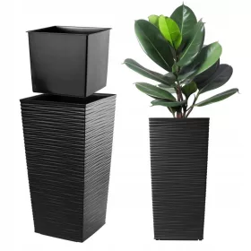 Container inalt negru Kadax K3036 cu insert 57 cm